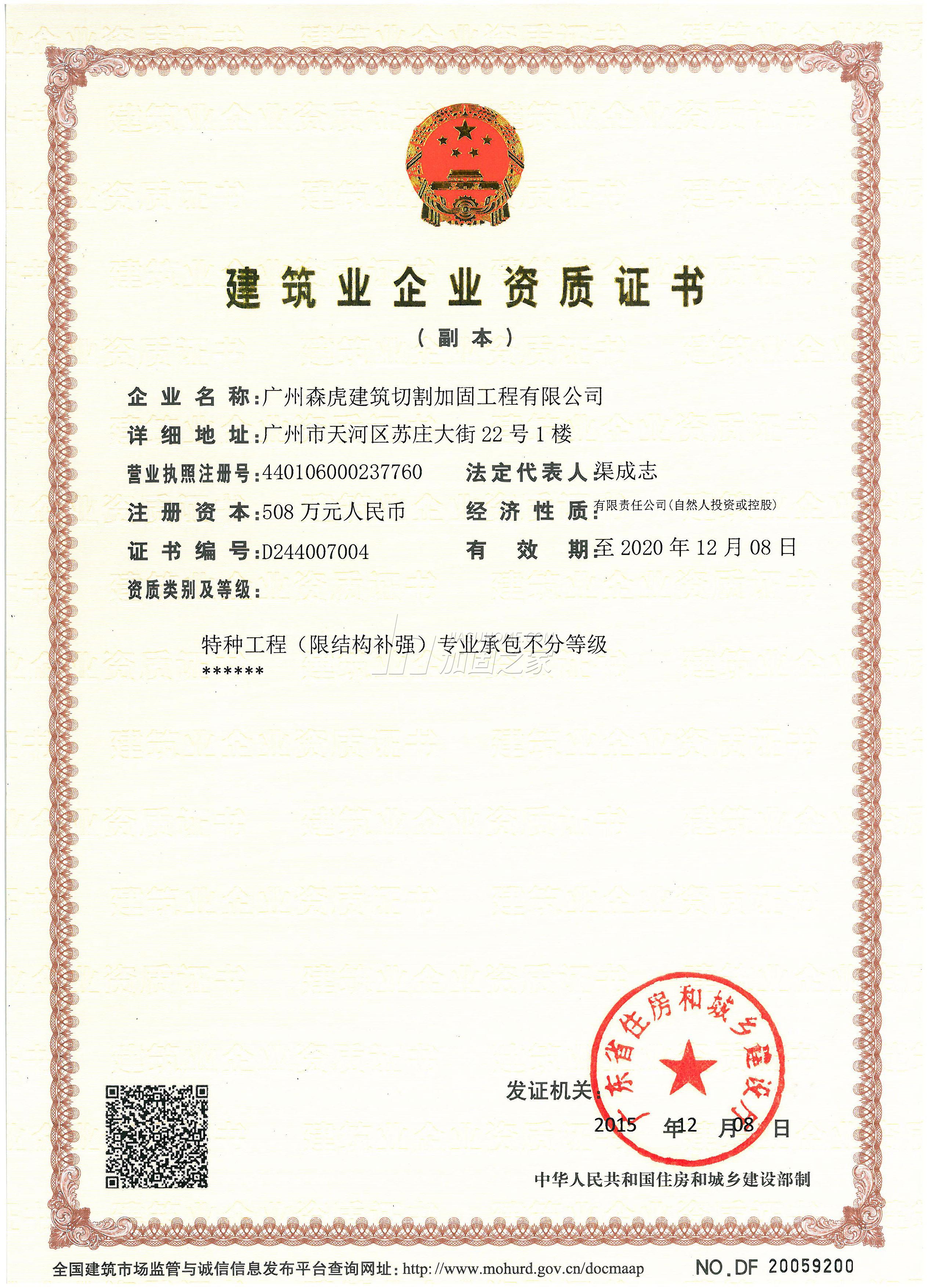 特種工程(限結(jié)構(gòu)補強)專業(yè)承包