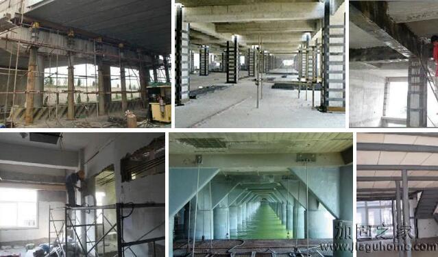 混凝土加固補強施工現(xiàn)場