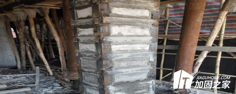 梁、柱粘貼鋼板加固法