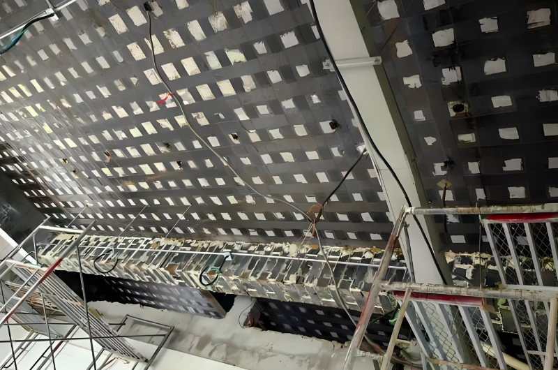 對(duì)房屋加固現(xiàn)場(chǎng)的勘探